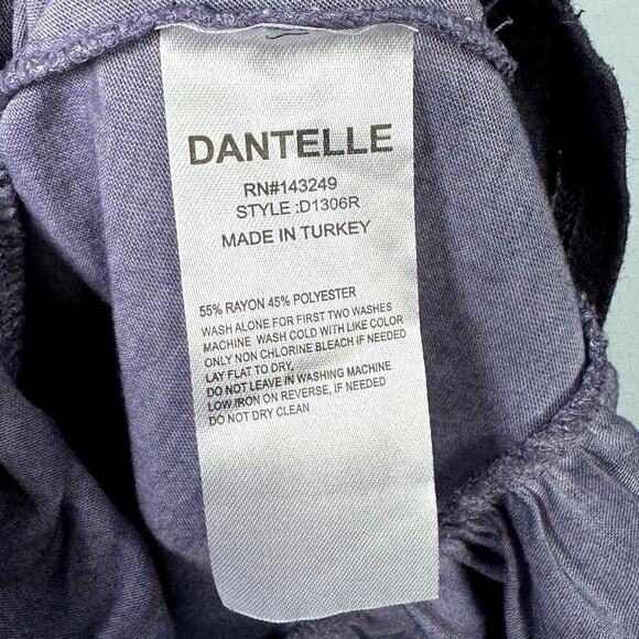 Dantelle Acid Wash Gray Sleeveless Asymmetrical Peplum Hem Top Women's Size S - Picture 8 of 11